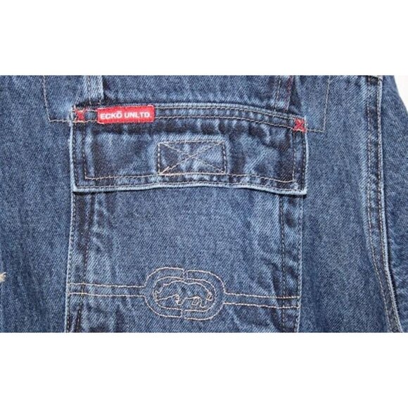 Ecko Unltd. Mens XXL Denim Jacket 100% Cotton Blue - Picture 3 of 5
